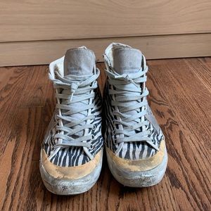 Zebra striped Golden Goose High top Sneaker